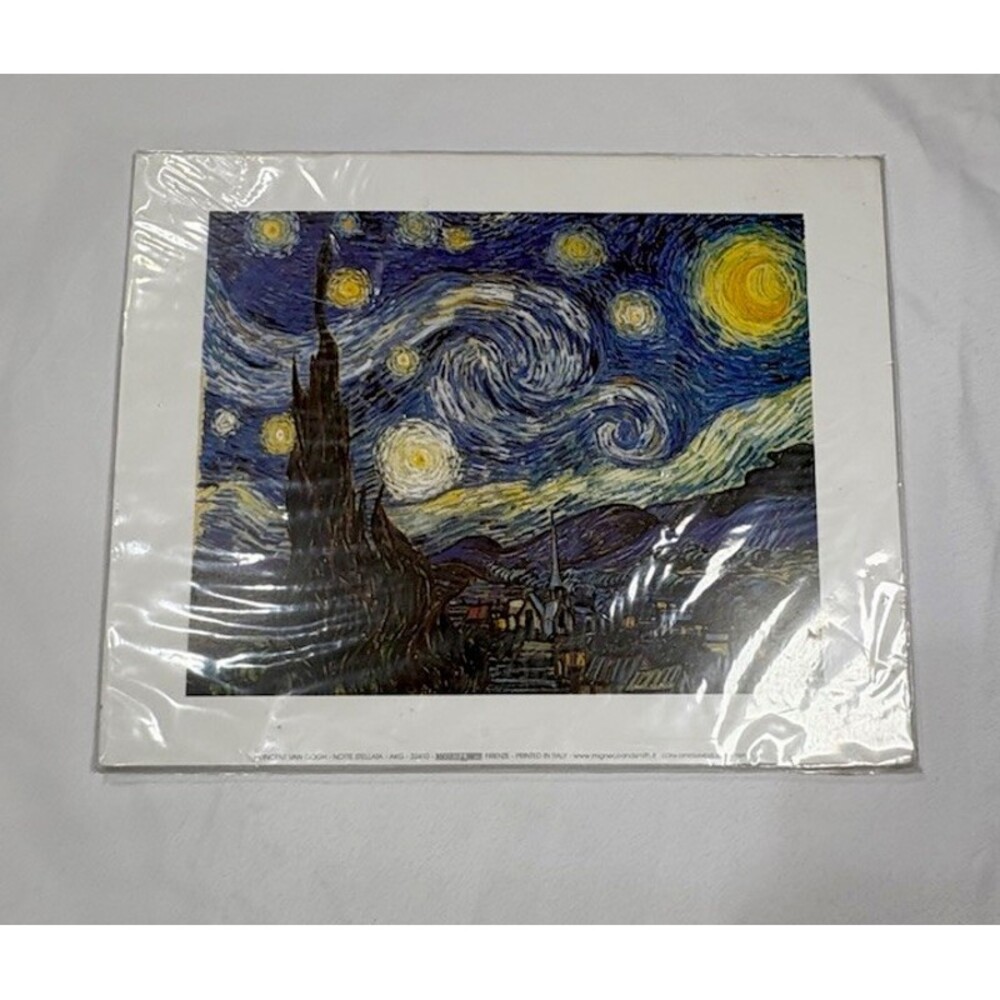 Migneco & Smith Van Gogh's Starry Night Print 9”x 12” Made In Italy